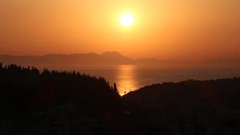 Sunset over the sea Stock Footage 112690567