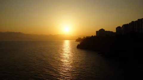 Sunset over the sea Stock Footage 112910247