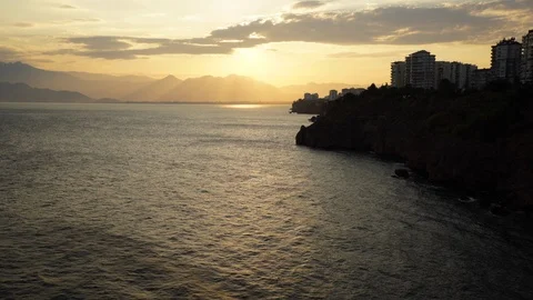 Sunset over the sea Stock Footage 112910249