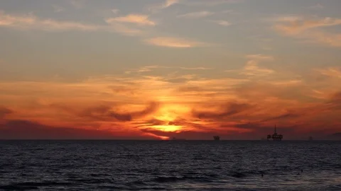 Sunset over the sea Stock Footage 122511379