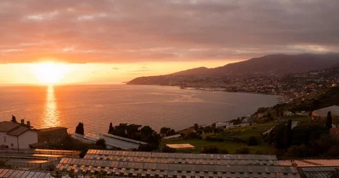 Sunset over the sea Stock Footage 124635277