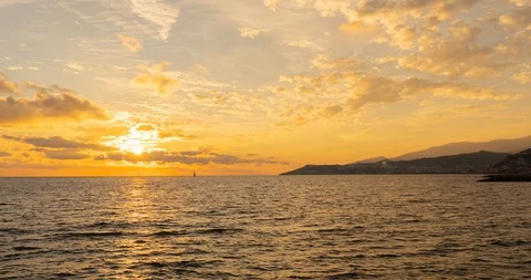 Sunset over the sea Video stock 124635428