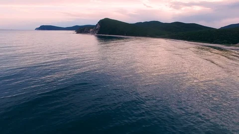 Sunset over the sea Stock Footage 128984751