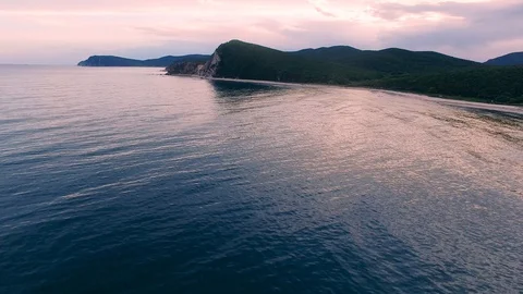 Sunset over the sea Stock Footage 128985212