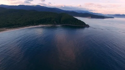 Sunset over the sea Video stock 128986808