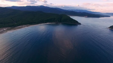 Sunset over the sea Video stock 128987116