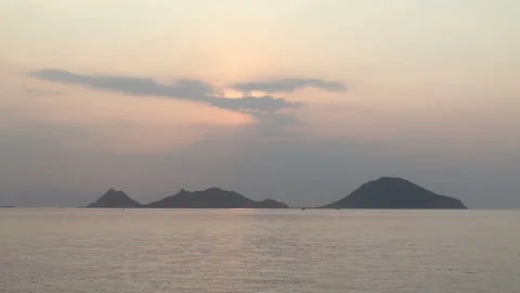 Sunset over the sea Stock Footage 137254333