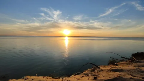 Sunset over the sea Stock Footage 140995443