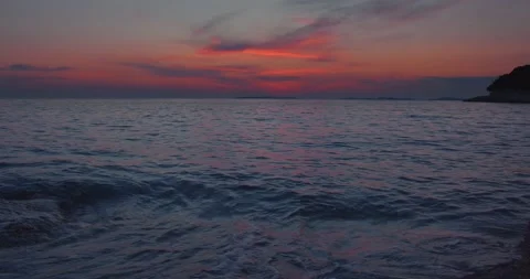 Sunset over the sea Stock Footage 153533293