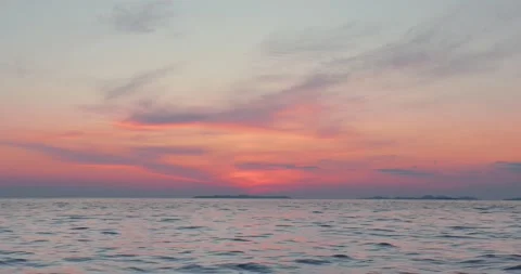 Sunset over the sea Stock Footage 153533696