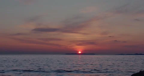Sunset over the sea Stock Footage 153536115