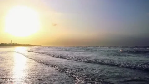 Sunset over the sea Stock Footage