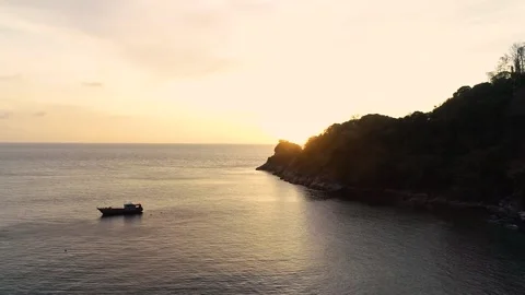 Sunset over the sea Stock Footage 155774659