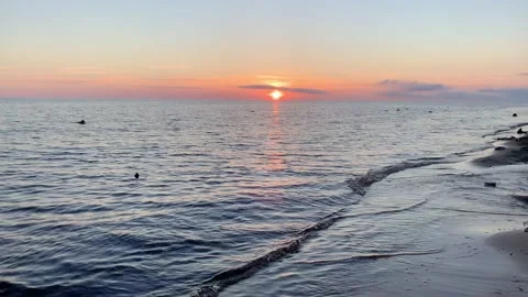 Sunset over sea Stock Footage 203202454