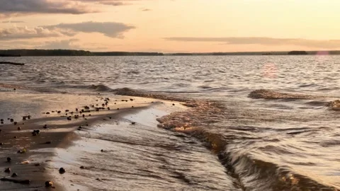 Sunset over the sea 스톡 동영상 211075218