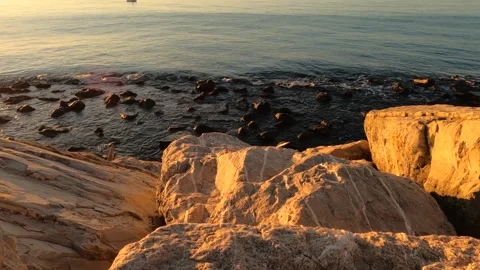 Sunset over the sea Stock Footage 218615120