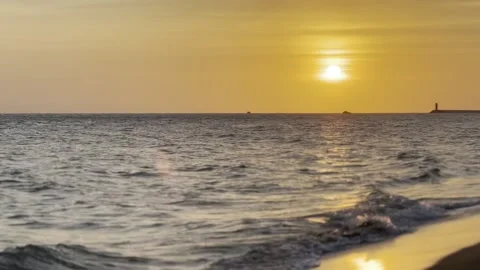 Sunset over the sea Stock Footage 232035054