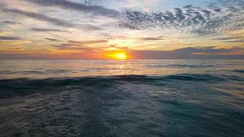 Sunset over sea  Stock Footage 233757809