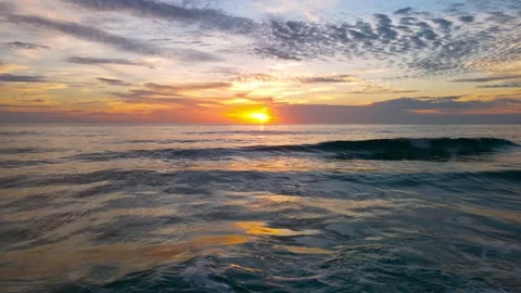 Sunset over sea  Stock Footage 233757923