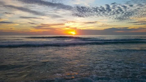 Sunset over sea  Stock Footage 233757931