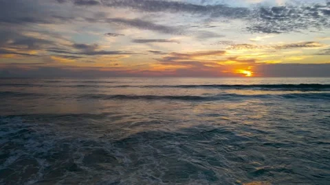 Sunset over sea  Stock Footage 233757934