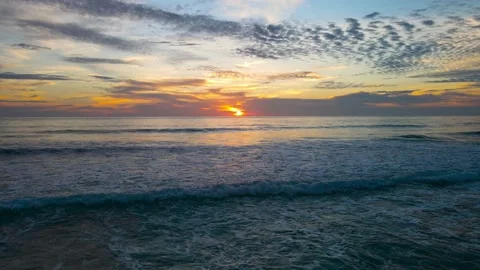 Sunset over sea  Stock Footage 233757940