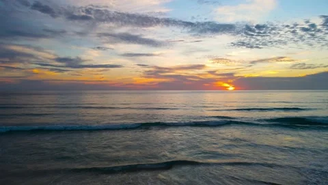 Sunset over sea  Stock Footage 233758069