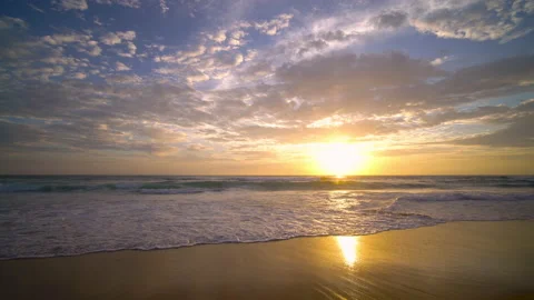 Sunset over sea  Stock Footage 233777740