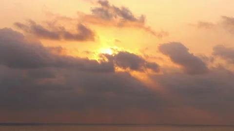 Sunset over the sea Stock Footage 236534790