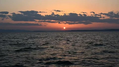 Sunset over the sea Video stock 240073120