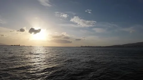 Sunset Over The Sea Stock Footage 242779218