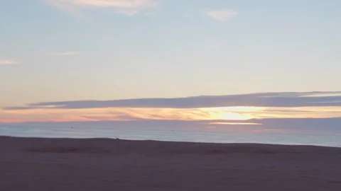 Sunset over the sea Stock Footage 243427678