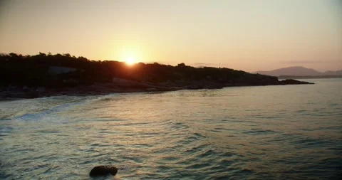 Sunset Over the Sea Stockbeeldmateriaal 247461908