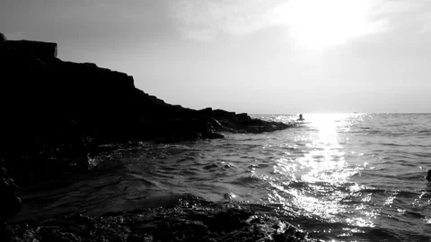 Sunset over the sea Video stock 247500227