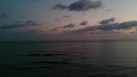 Sunset over sea Stockbeeldmateriaal 251645803