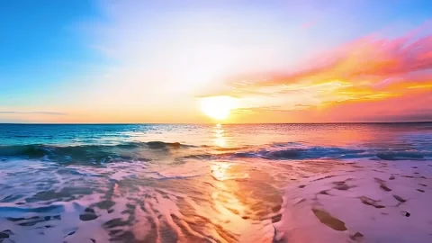 Sunset over the sea Stock Footage 293016230