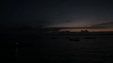 Sunset over the sea Stock Footage 296469175