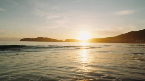 Sunset over the sea Stock Footage 309725045