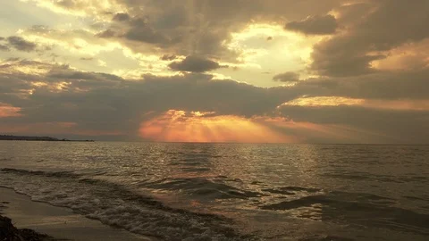 Sunset over sea, Greece Video stock 95202931