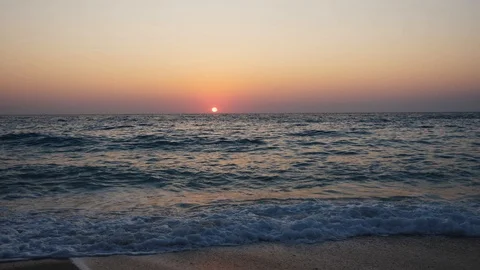 Sunset over the sea in greece Stock Footage 115108483