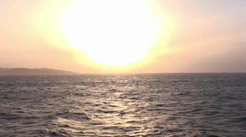 Sunset over the sea with high exposure Stock Footage 22682100