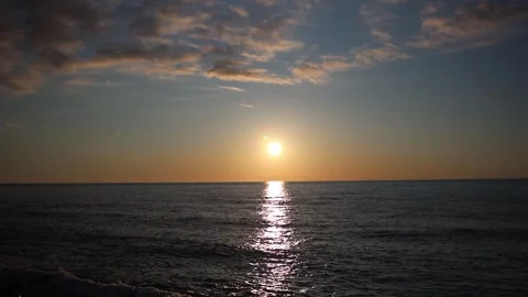 Sunset over sea horizon Stock Footage 331199720