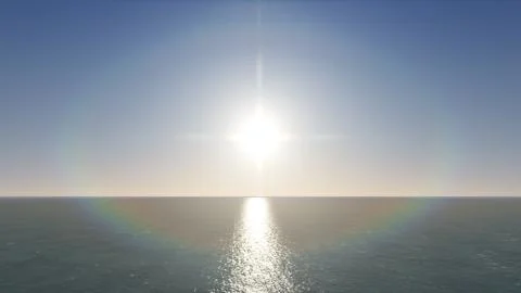 Sunset over the sea Illustrazione stock