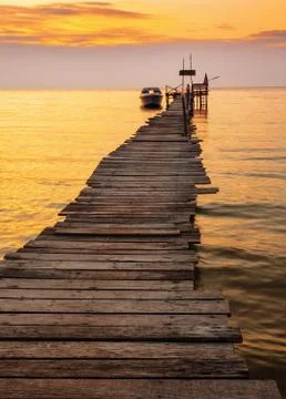Sunset over the sea. Stock Photos
