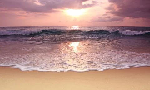 Sunset over sea Stock Photos