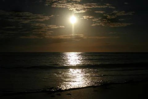 Sunset over Sea Stock Photos