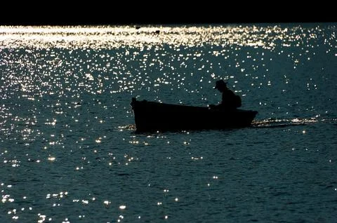 Sunset over sea Stock Photos
