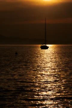 Sunset over sea Foto stock