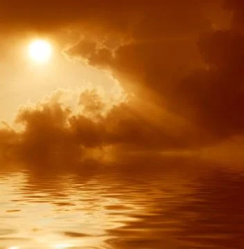 Sunset over sea Foto stock