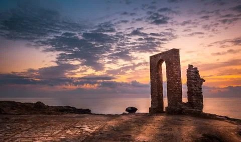 Sunset over the sea Stock Photos